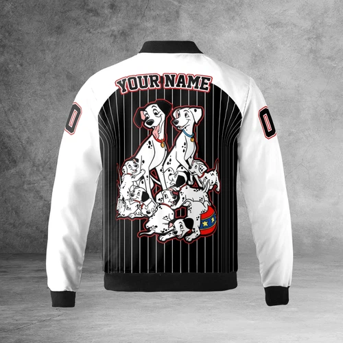 Personalized Beautiful 101 Dalmatians Dogs Black And White Jacket