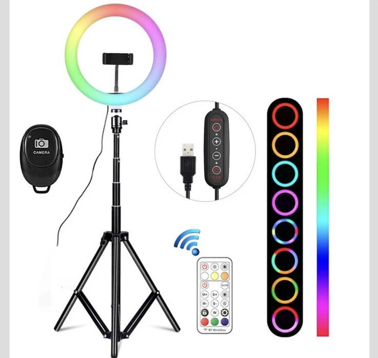 Цветной светодиодный кольцевой светильник Slide Color Pro Studio с 10 RGB - Изображение 2 из 4