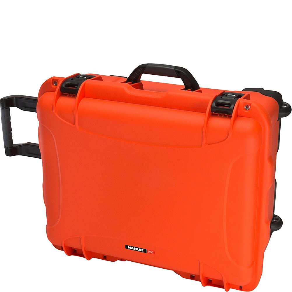 Nanuk Waterproof Hard Case with Wheels and Foam Insert Orange