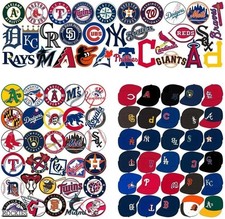 100 Pcs Sports Stickers,Baseball Team Logo Multicolored