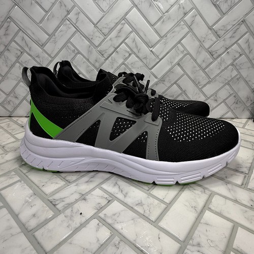 Scarpe da corsa Avia QuickFlash uomo 9,5 nero grigio verde leggere nuove con etichetta - Foto 9 di 11
