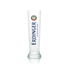 Erdinger Weißbräu Bier Glas 0,5l alkoholfrei matt Relief Milchglas Gläser Weizen