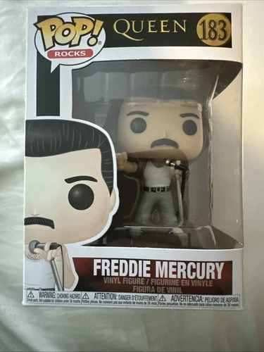 Funko POP!  Queen: Freddie Mercury Live Aid 183 Rocks vinyl figure Small Box Dmg