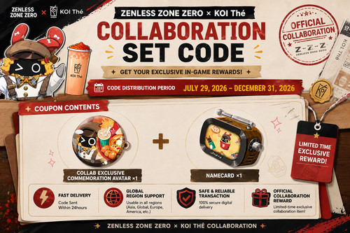 Zenless Zone Zero x KOI Thé Collaboration Set Code | Avatar + Namecard | Global