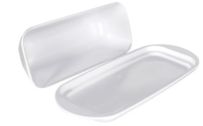New Cooking Concepts White Melamine Butter Dish with Lid ''7.3 x 1.8 x 73.2in''