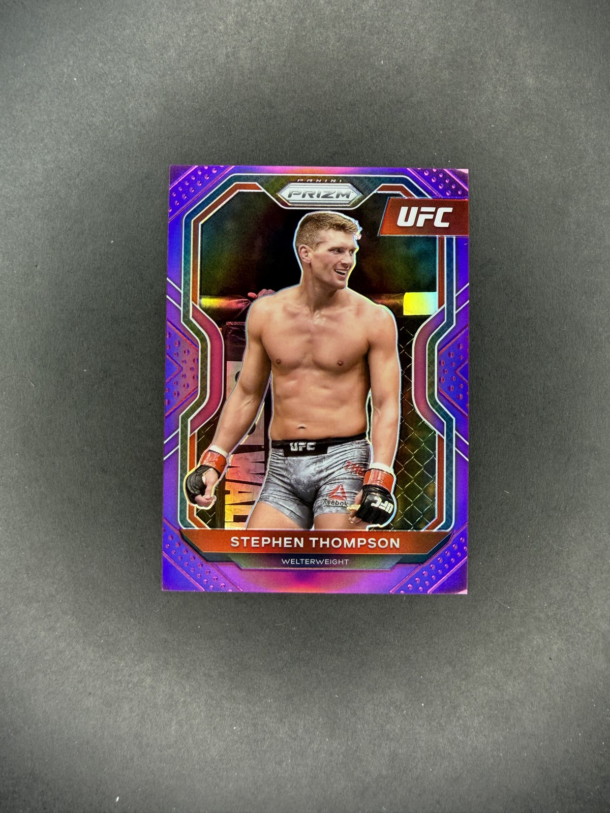 2021 Panini Prizm UFC - Stephen Thompson #81 Purple Prizm 26/149