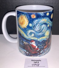 Van Gogh Christmas Santa Starry Night Holiday...