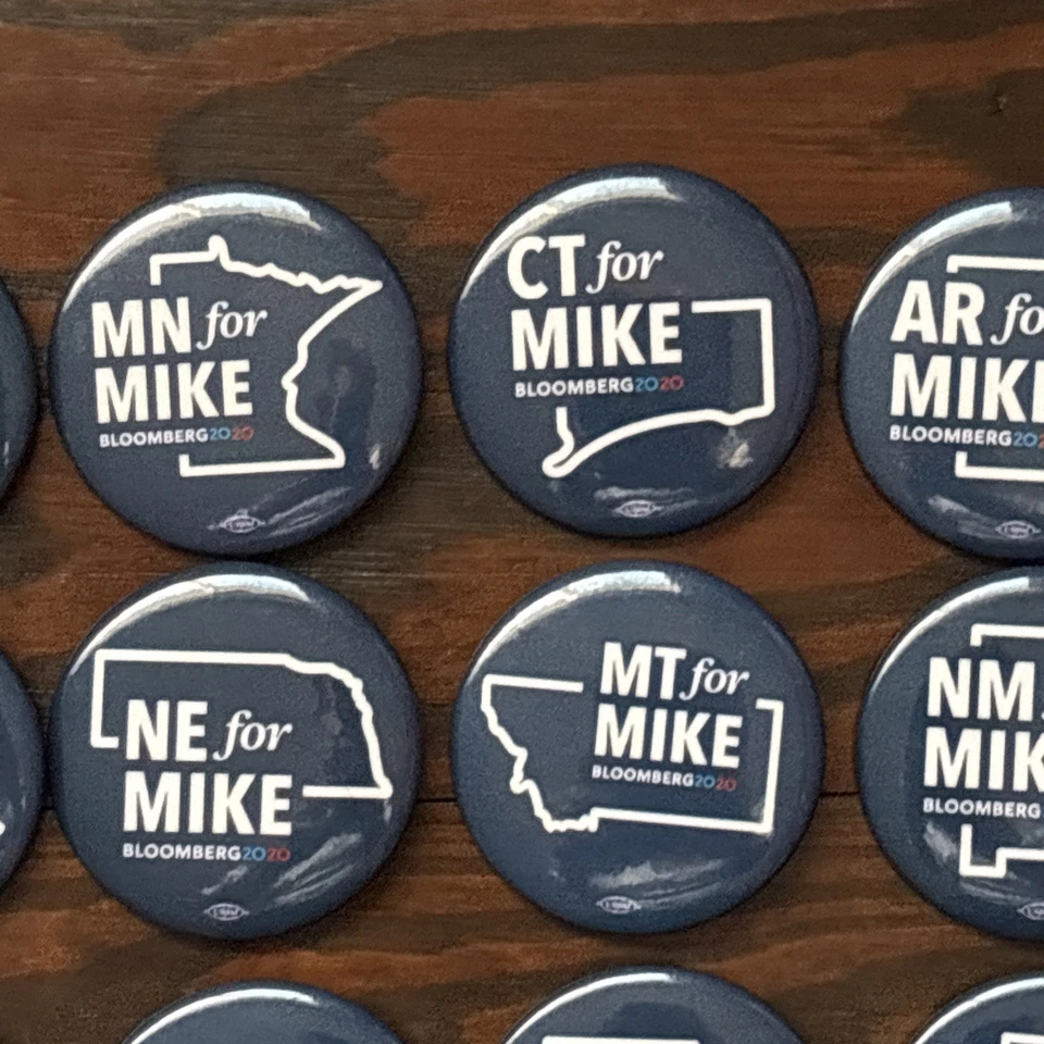 28 Different 50 State 2020 Mayor Mike Bloomberg 2.25" Buttons Democratic Primary - Image 3 of 4