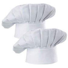 2 PCS Adult Adjustable Elastic Chef Hat Baker Kitchen Cooking Cap Accessory