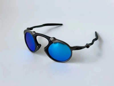 Oakley Madman X-Metal OO6019 Black/Grey Frame Ice Blue Lens Sunglasses