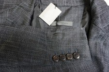 John Varvatos Gray Blue Textured Wool Blend 2 Pc Suit 48 eu 38us