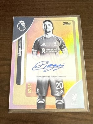 2026 Topps Premier League Diogo Jota Black & White Rainbow Foil