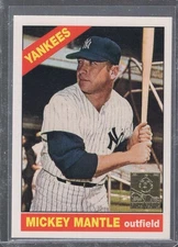 1996 Topps Commemorative Reprints Mickey Mantle (1966 Topps) #16 HOF