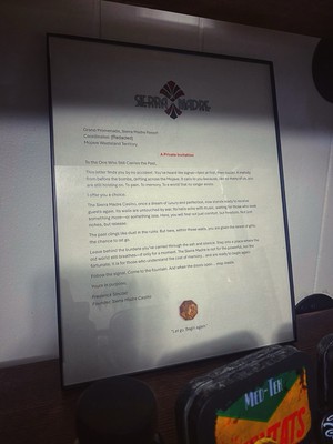 Fallout New Vegas Sierra Madre Letter (Framed)