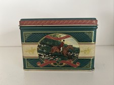 Vintage Fox Hunt Deco Tin Removable Lid Eques...