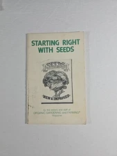 Starting Right With Seeds Organic Gardening Farming 1974 Gardening Crops Hippie