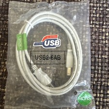 Cable USB PRINTER CABLE 3FT 2.0 CORD TYPE A MALE to B MALE USB2-6AB