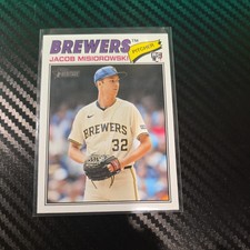2026 Topps Heritage Jacob Misiorowski #144 RC Rookie Brewers