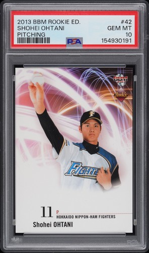 2013 BBM ROOKIE EDITION PITCHING #42 SHOHEI OHTANI ROOKIE RC PSA 10