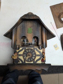 Vtg. Musical "Schmeckerbecher" Regula German Cuckoo Clock For Parts Or Repair