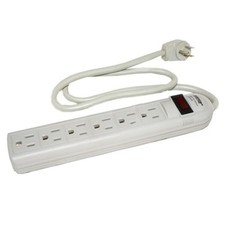 8 Feet 6 Outlets 90 Joules Surge Protector Angle Plug AC Wall Power Strip ETL...