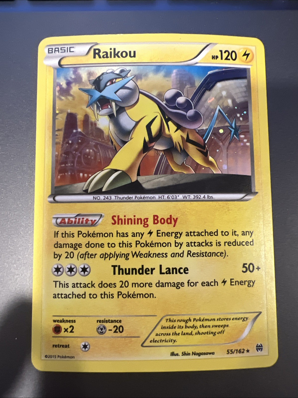 Raikou Holo Rare XY - BREAKthrough 55/162 MP