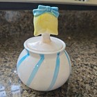 Vtg Anthropomorphic Swirl Girl Jam & Jelly Round Pixieware Jar Holt Howard Era — photo 4