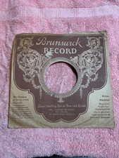S33 - BRUNSWICK Record Sleeve Only 78 Rpm 10 Inch USA 1925 RETHBURG AS IS