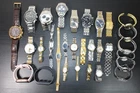 30 Watch Lot Men Women Seiko Armani Fossil Pulsar Guess Vintage AS-IS Repair