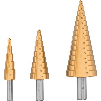 PARKSIDE Stufenbohrer-Set 3-teilig PSB 6 A1 Schälbohrer HSS-Stahl NEU & OVP