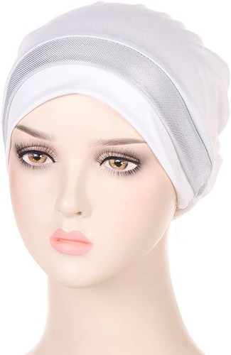 4 Pack Islamic Women Hijab Head Wrap Turban Hair Loss Headwear Bonnet Inner Cap - Picture 35 of 35