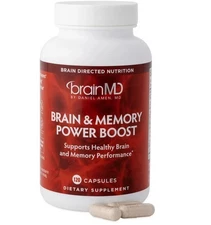 BrainMD Brain & Memory Power Boost 120 Capsules Exp 07/2026