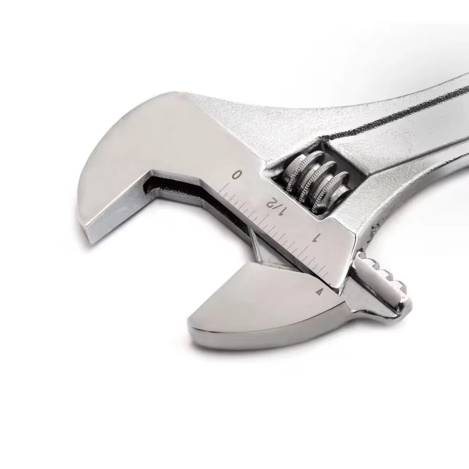 6 In., 8 In., 10 In., 12 In., and 15 In. Chrome Adjustable Wrench Set (5-Piece) - Image 3 of 4