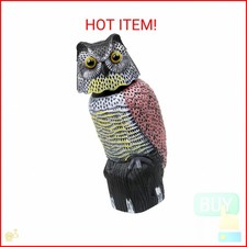 Galashield Owl Decoy to Scare Birds Away Scarecrow Fake Owl with Rotating Head 1