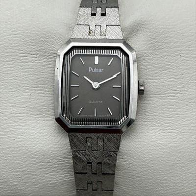 Pulsar Y590-5469 Womens Watch 16mm Gray Dial Silver Bracelet New Battery 5.75''