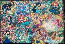 Tenyo Disney Princess Stained Glass Art Puzzle 1000pcs DS-1000-776 Japan