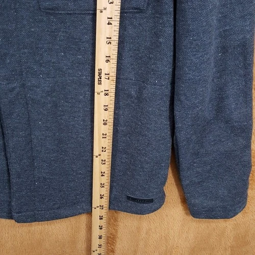 CIVIL SOCIETY Shirt Jacket Mens Medium Charcoal Grey Snap Button Cotton Knit image 12