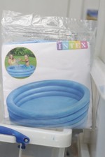 Children's, 3 ring paddling pool. blue, (in tex), (B14).