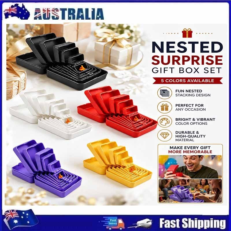 Multi-Layer Nesting Surprise Gift Box, Box Inside a Box Gift Prank AU