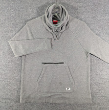 Nike Pullover Sweatshirt Womens Large Gray Funnel Cowl Neck Zip Pouch 803599-091