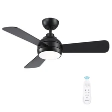 42 Inch Ceiling Fans with Lights, Black Ceiling Fan with Light and Remote Con...