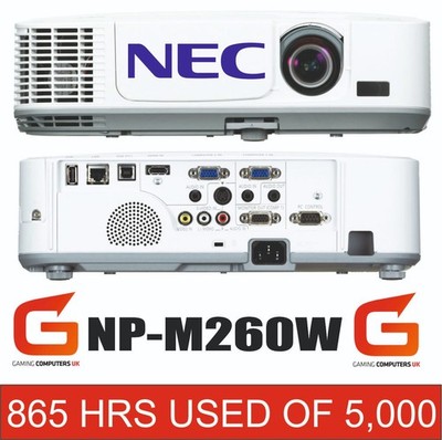 NEC NP-M260W BEAMER 3LCD 2.600 ANSI Lumen HDMI (865 STD 5.000 STD BENUTZT)