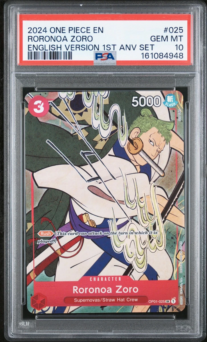25+ Roronoa Zoro OP01-025 One Piece Promotion Cards for sale