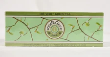 Roger & Gallet The Vert Green Tea Set of 3 Perfumed Soaps 3.5 oz each NEW SEALED