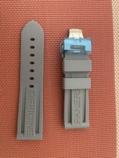 Hot Panerai Watch 24mm Black Rubber Dive Strap for Clasp Buckle MXE07XDG Black