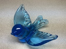 Titan Art Glass Signed Handmade Soaring Bluebird Glass Figurine ~ Beautiful LK