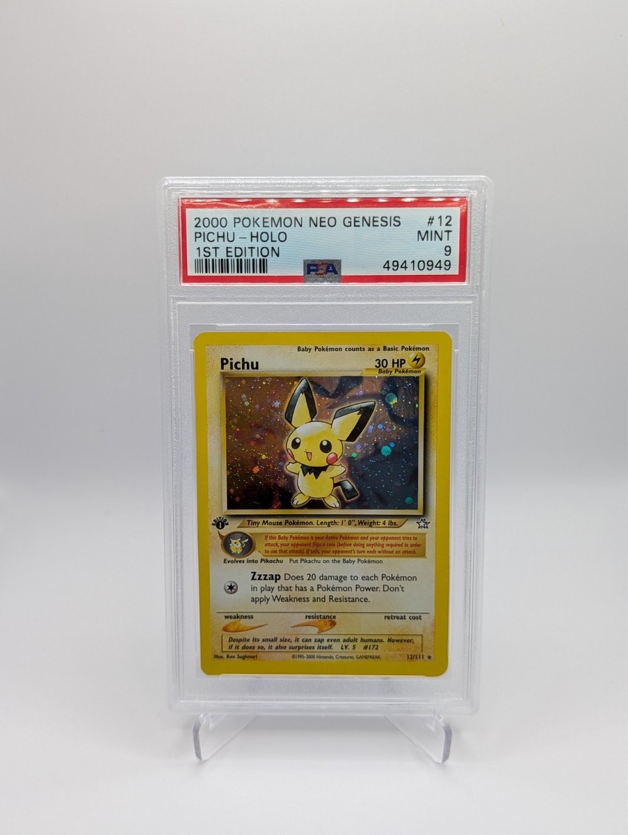 希少ピカチュウ-HOLO シニーカード1st ED【PSA9】 Pokemon Pichu Neo Genesis 1st Edition Holo Rare #12 PSA 9 Mint | eBay
