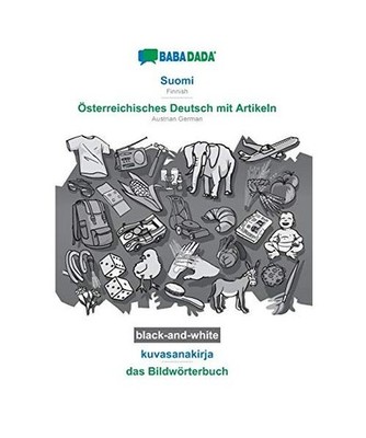 Suomi - Österreichisches Deutsch mit Artikeln, kuvasanakirja, BW: Finnish - Aus