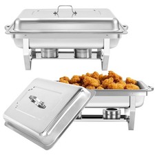 Full Pan Chafing Dish Buffet Set, Stainless Steel Buffet Food Warmers Set 2 Pack