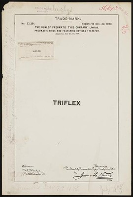 Photo:Dunlop Pneumatic Tyre Company, Limited Triflex brand Pneumatic Tires